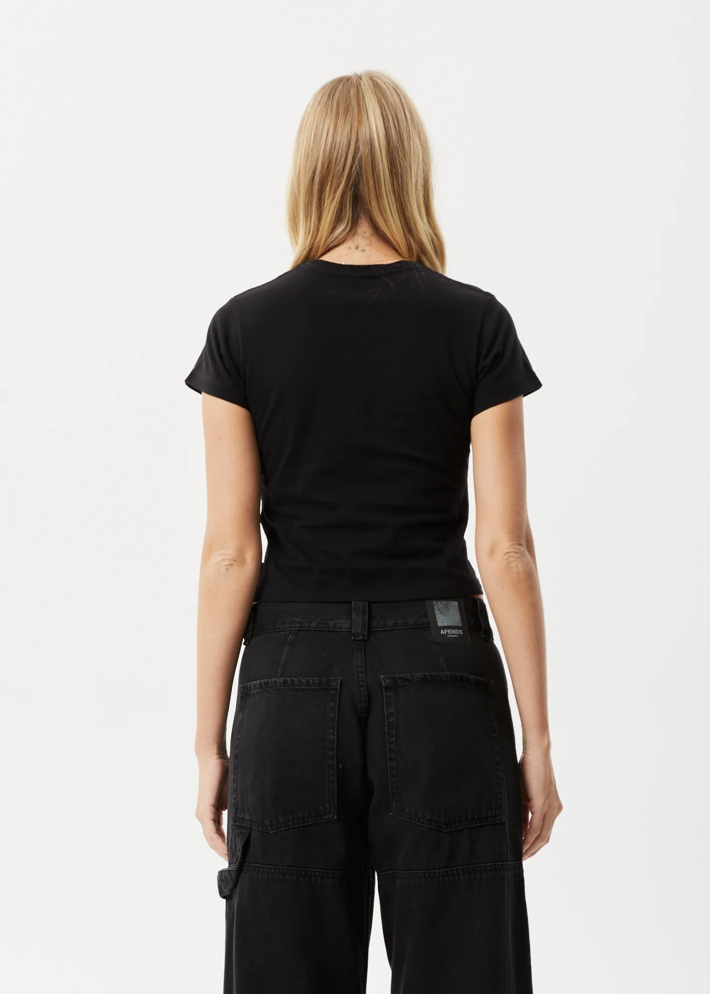 AFENDS Womens Sweet West - Recycled Baby T-Shirt - Black