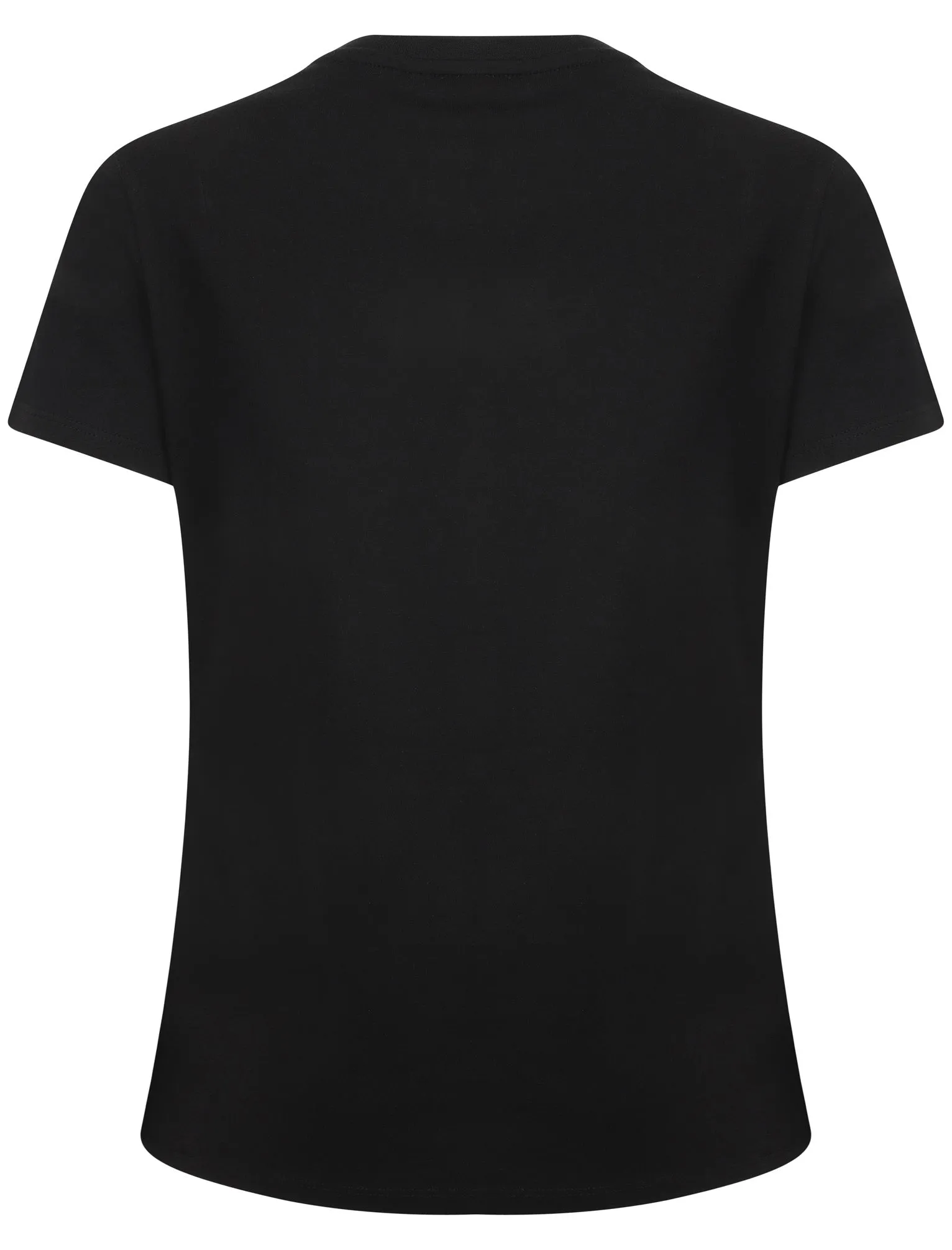 Aurora Motif Cotton Crew Neck T-Shirt In Jet Black - Tokyo Laundry
