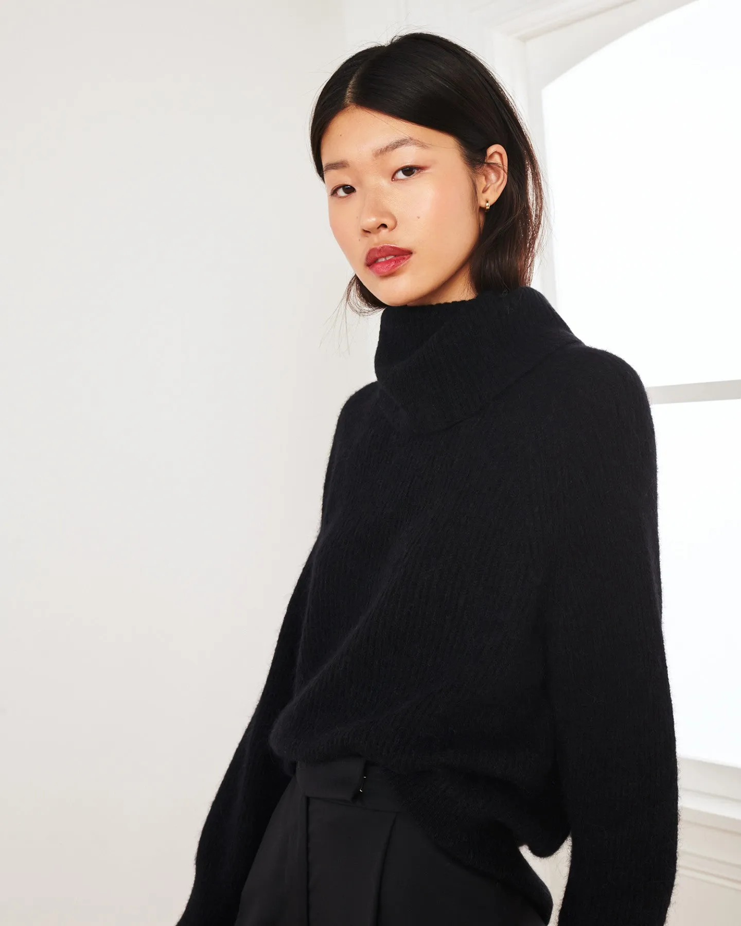 Baby Alpaca-Wool Turtleneck