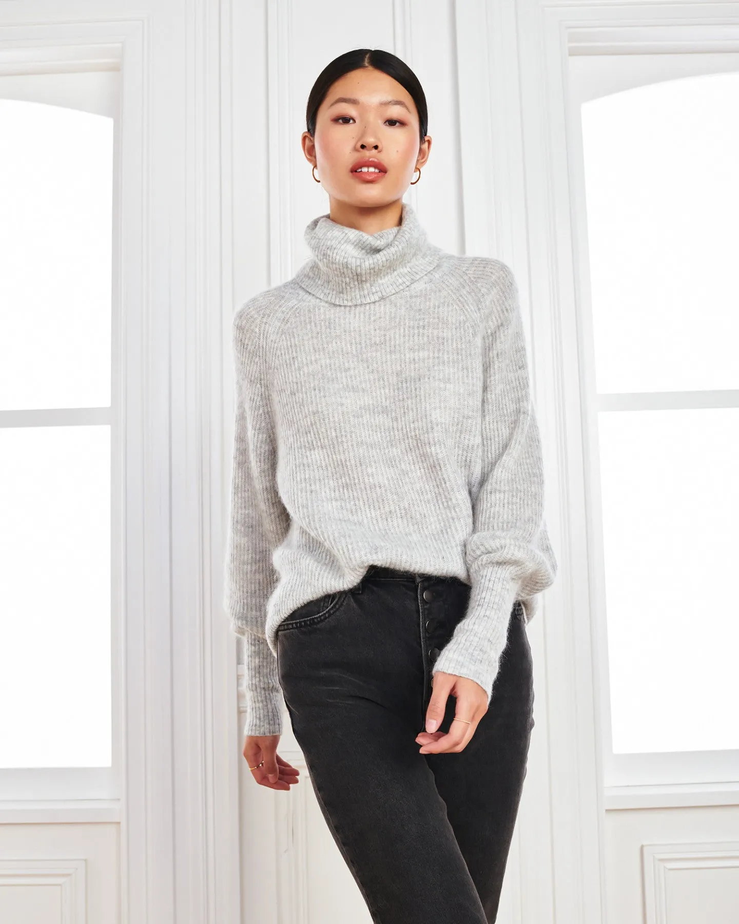 Baby Alpaca-Wool Turtleneck