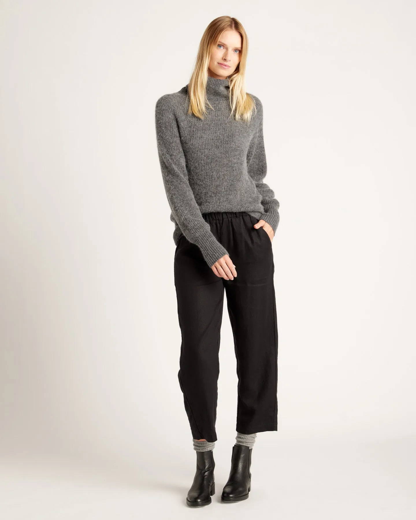 Baby Alpaca-Wool Turtleneck