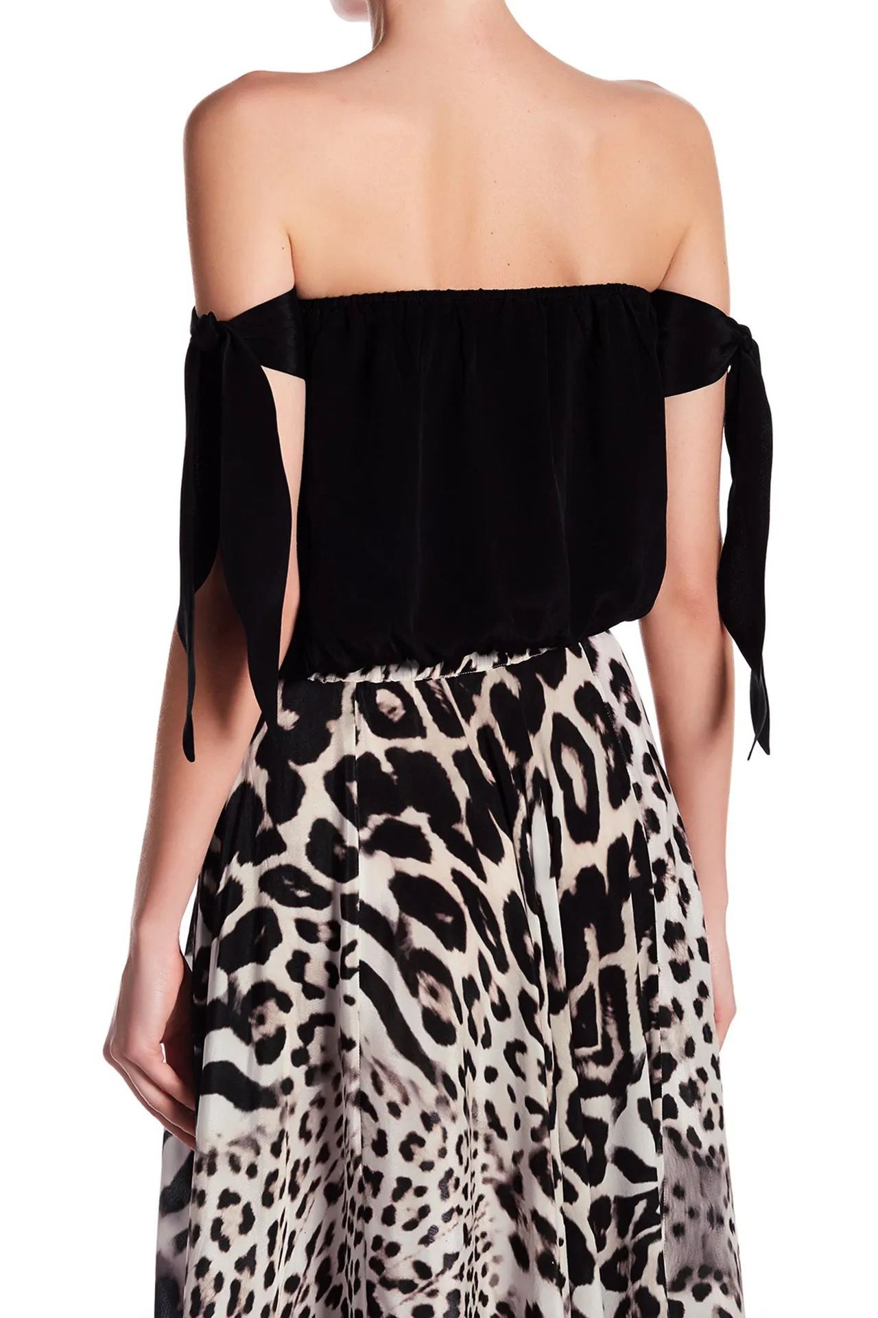 Black and White Animal Print Skirt