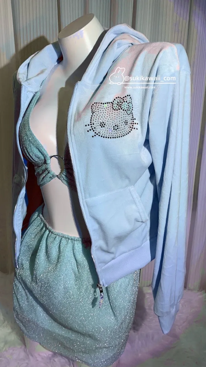 Bling Kitty Pink Tracksuit Set SK350