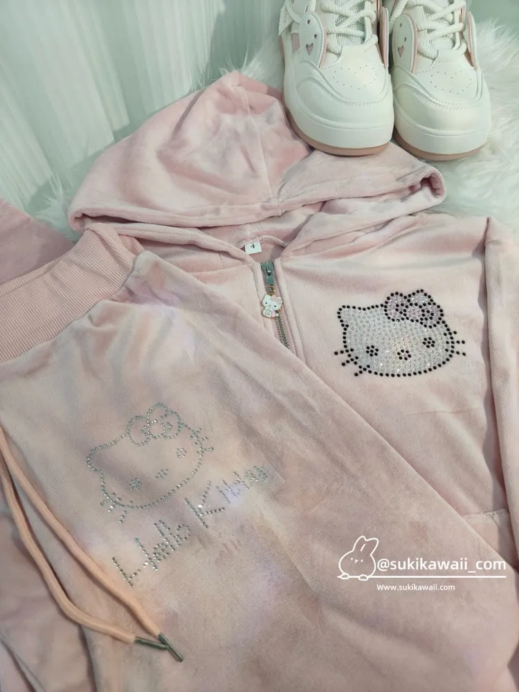 Bling Kitty Pink Tracksuit Set SK350