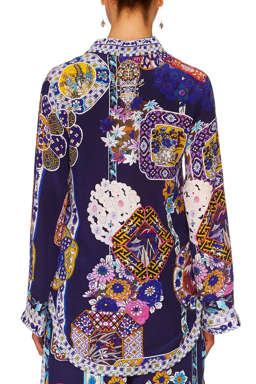 BUTTON DOWN SHIRT WITH CONTRAST STAR GAZER