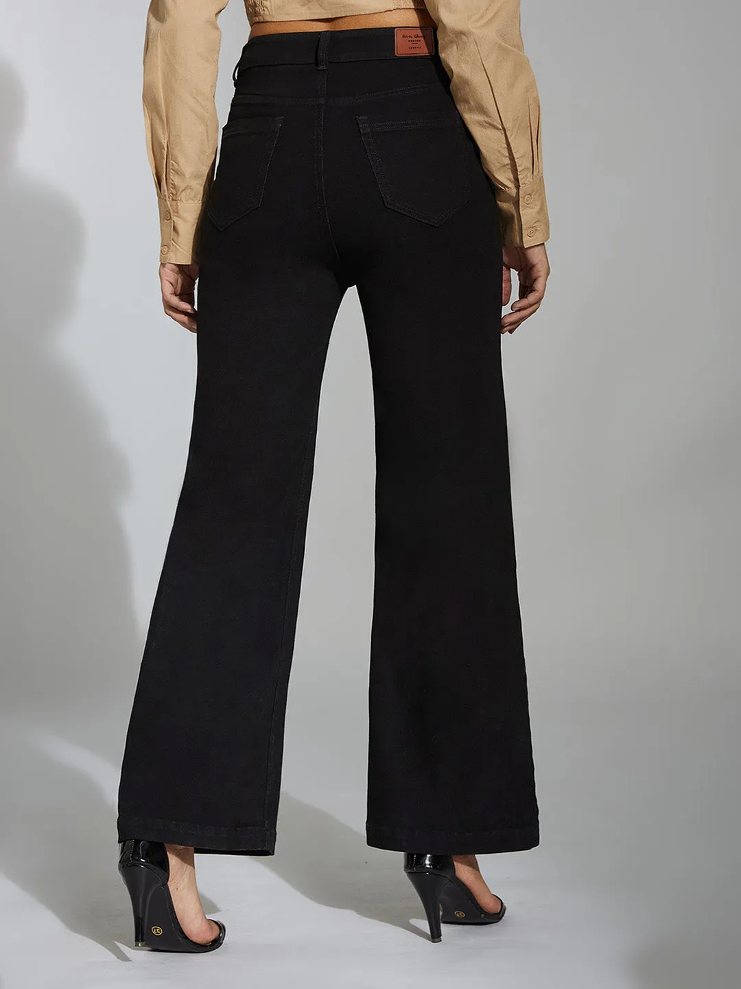 CHASEshape™ Women's Black Bootcut High Rise Stretchable Denim Jeans