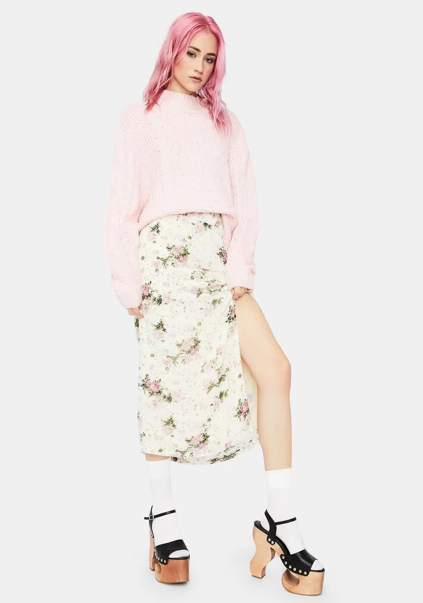 Countryside Escape Floral Midi Skirt