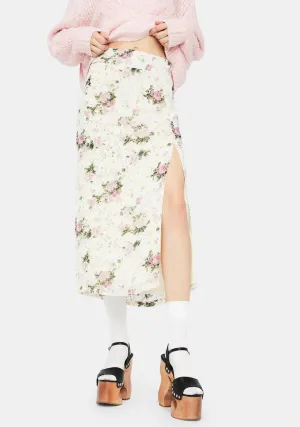 Countryside Escape Floral Midi Skirt