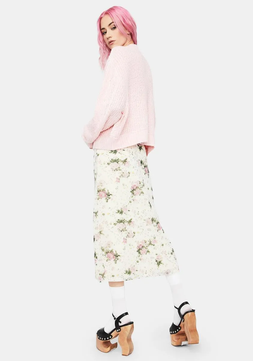 Countryside Escape Floral Midi Skirt