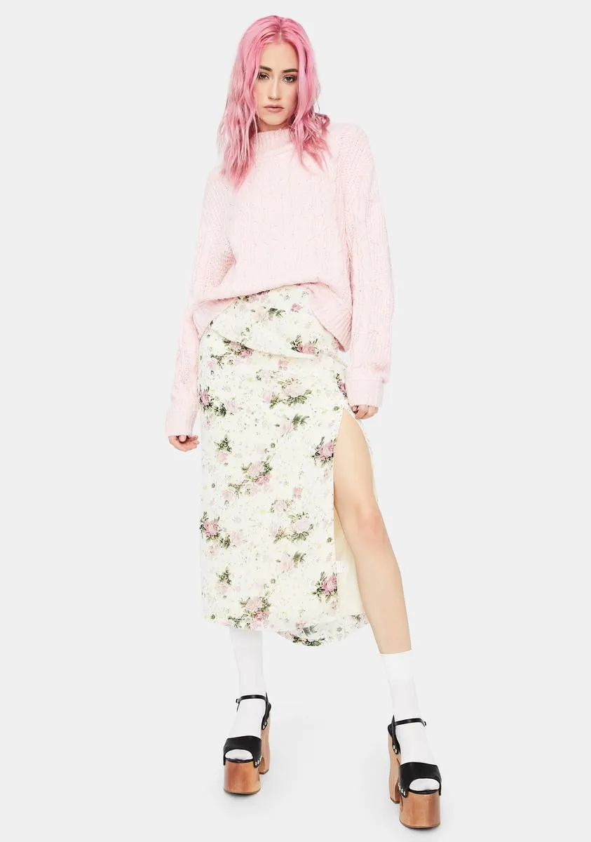 Countryside Escape Floral Midi Skirt