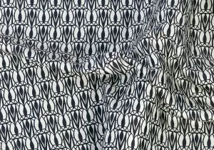 Designer Art Deco-Influenced Silk Twill (Made in Italy)