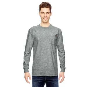 Dickies Men's Heather Grey 6.75 oz. Heavyweight Work Long-Sleeve Tall Work T-Shirt