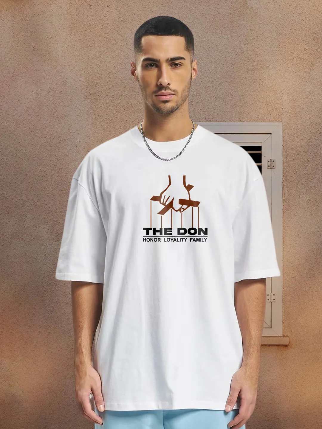 Don Corleone Men Oversized Printed T-Shirt
