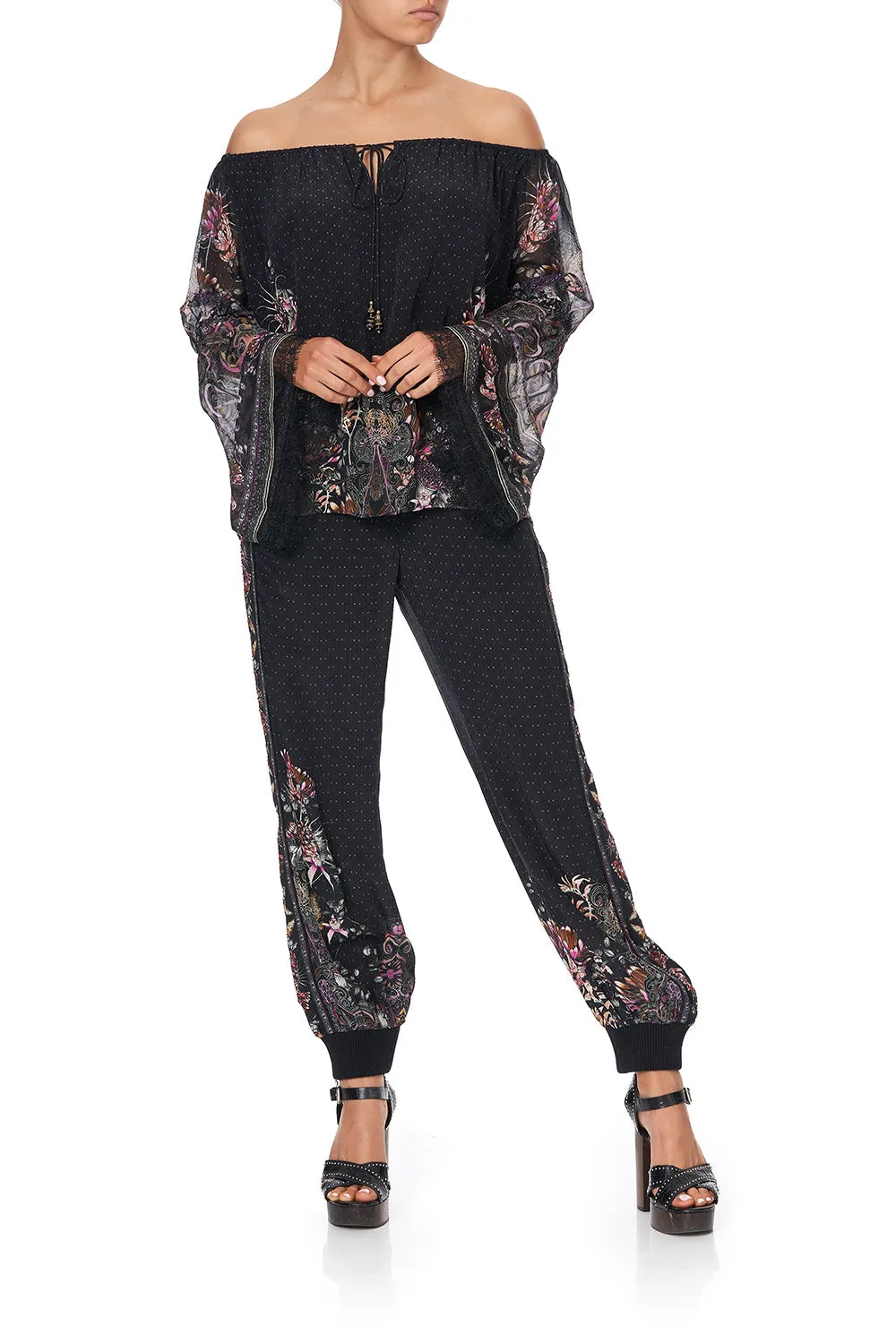 DROP SHOULDER BELL SLEEVE TOP RESTLESS NIGHTS