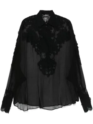 FLORAL-LACE BLOUSE