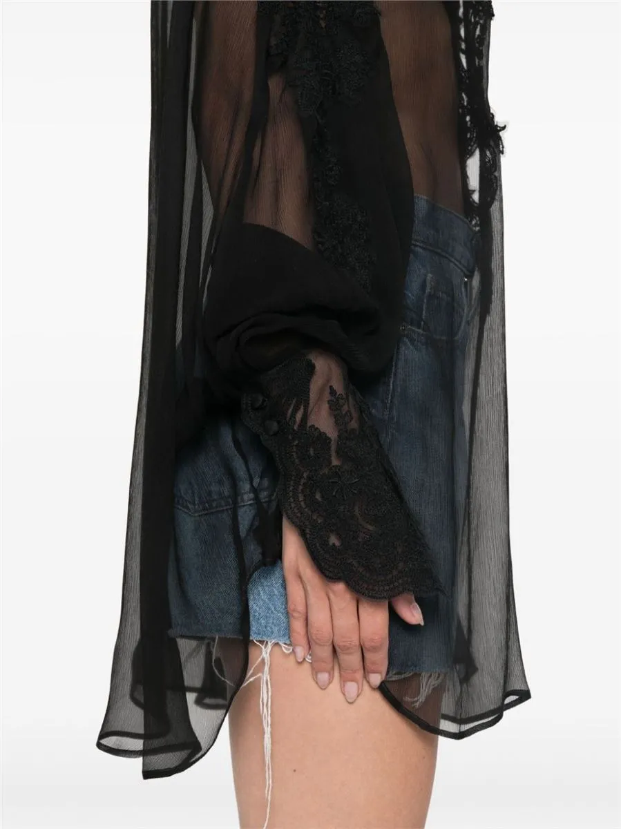 FLORAL-LACE BLOUSE