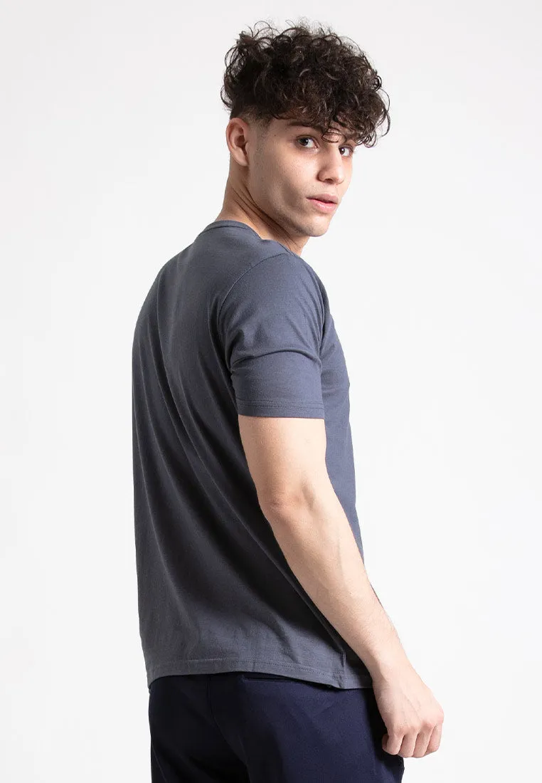 Forest 100% Cotton Unisex V Neck Short Sleeve Best Selling Soft Plain Tee T Shirt Men | Baju T shirt Lelaki - 23492 C
