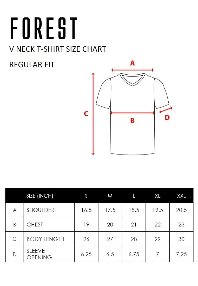 Forest 100% Cotton Unisex V Neck Short Sleeve Best Selling Soft Plain Tee T Shirt Men | Baju T shirt Lelaki - 23492 C