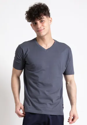 Forest 100% Cotton Unisex V Neck Short Sleeve Best Selling Soft Plain Tee T Shirt Men | Baju T shirt Lelaki - 23492 C