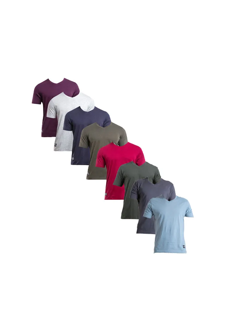 Forest 100% Cotton Unisex V Neck Short Sleeve Best Selling Soft Plain Tee T Shirt Men | Baju T shirt Lelaki - 23492 C