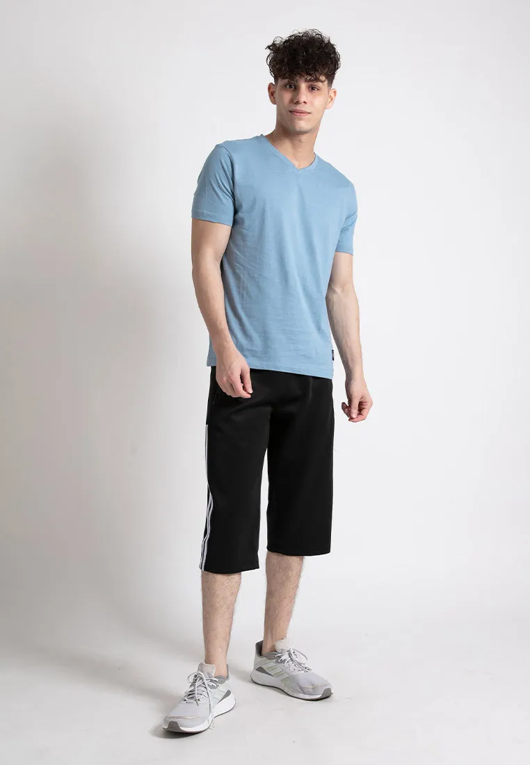 Forest 100% Cotton Unisex V Neck Short Sleeve Best Selling Soft Plain Tee T Shirt Men | Baju T shirt Lelaki - 23492 C