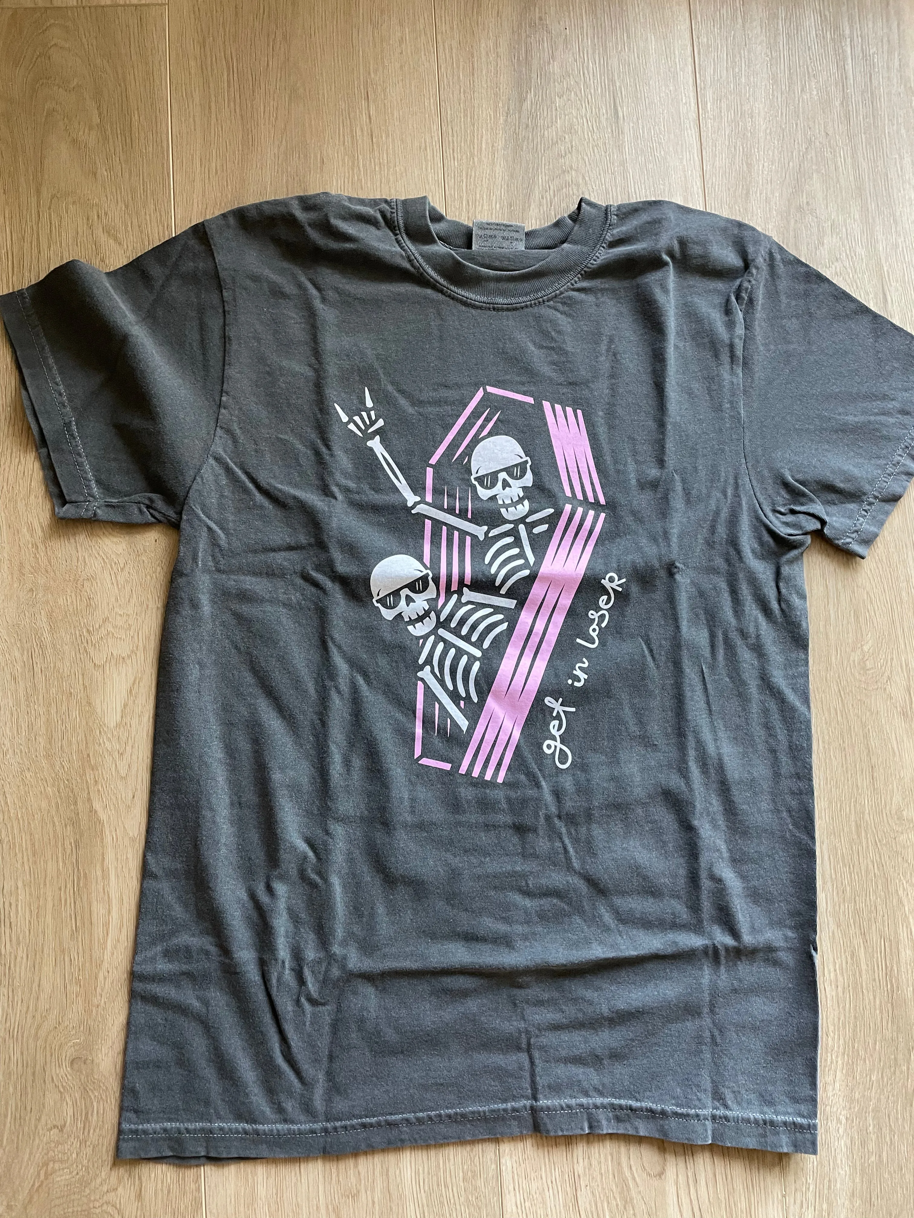 Get in Loser Funny Graphic Shirt, Halloween SKeleton Graphic