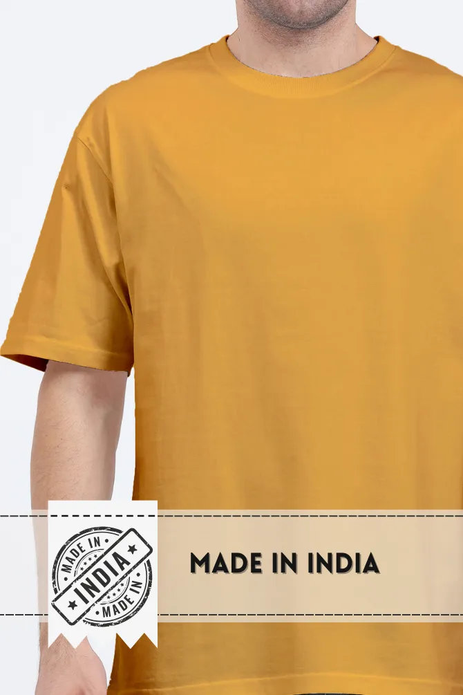 Golden Yellow Oversized T-shirt for men