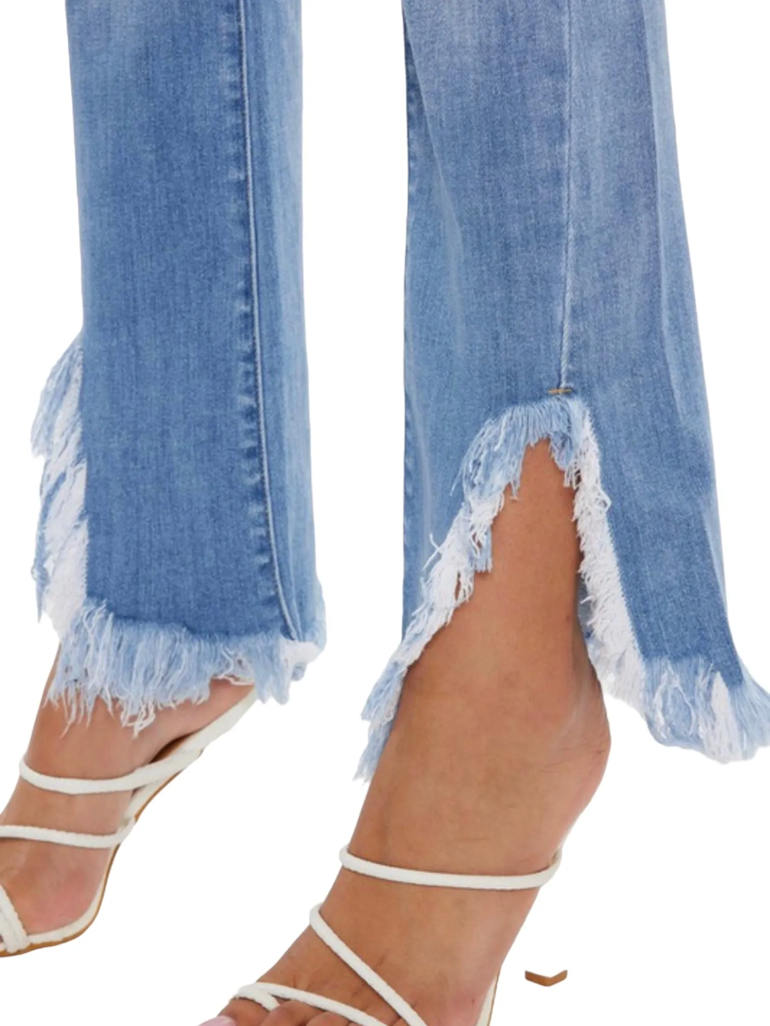 High Rise distress boot cutp