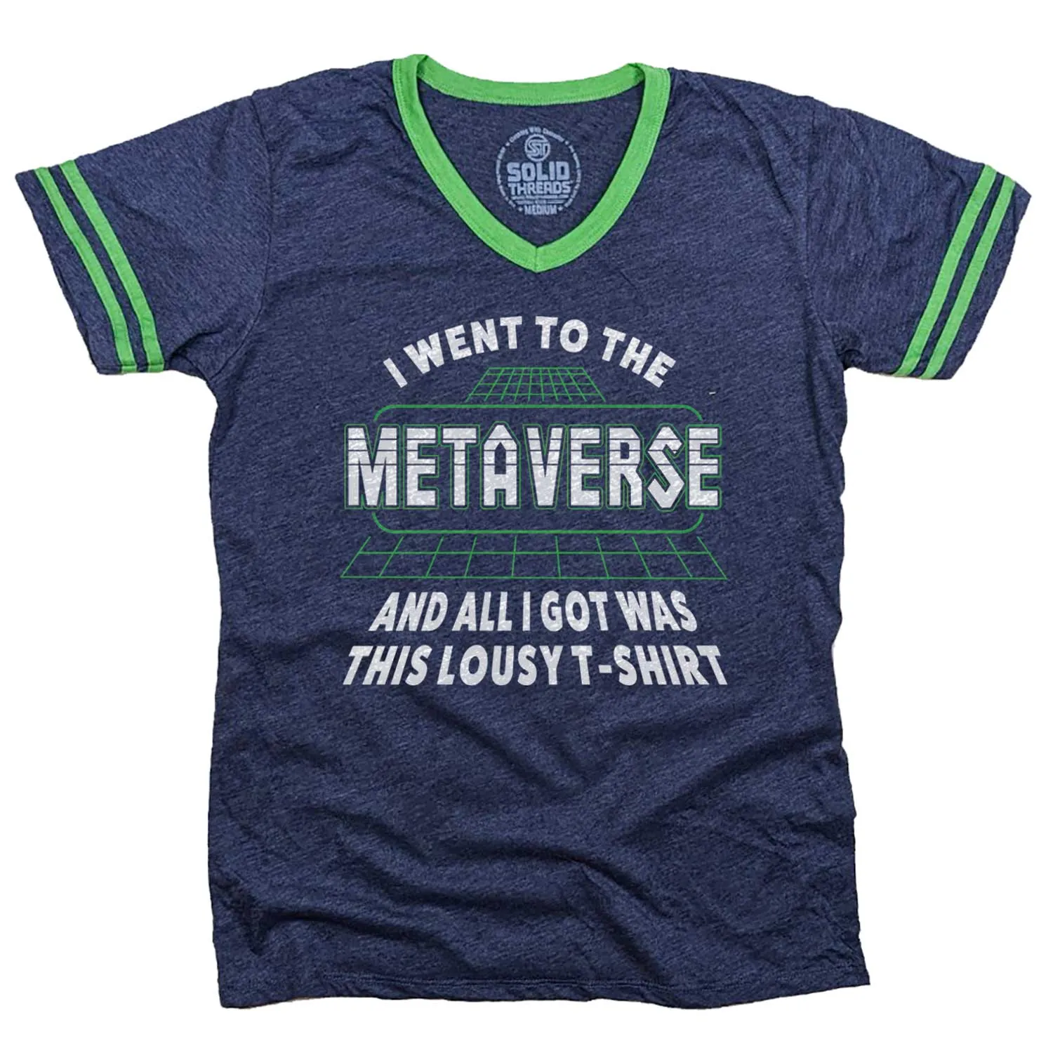 I Went to the Metaverse and I All Got was This Lousy Ringer V-Neck Tee