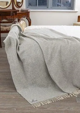 John Hanly Oversized Cashmere Throw - Pale Grey
