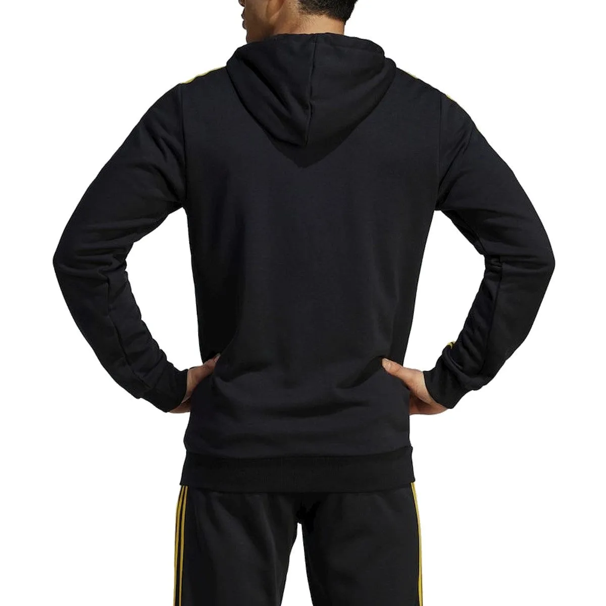 Juventus Casual 3S hooded soccer tracksuit 2023/24 black - Adidas