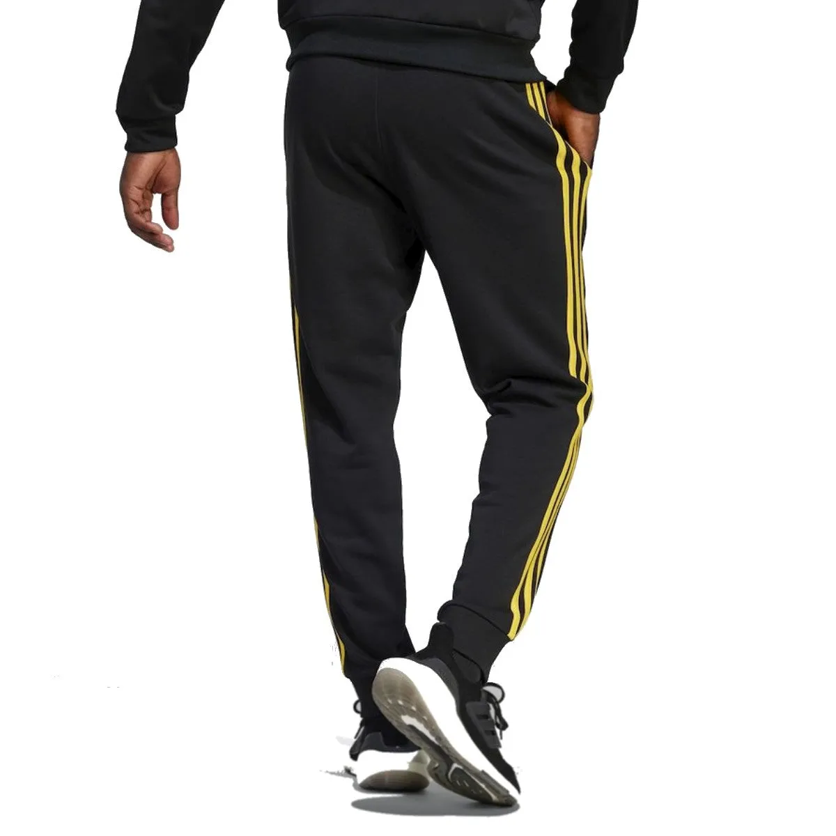 Juventus Casual 3S hooded soccer tracksuit 2023/24 black - Adidas
