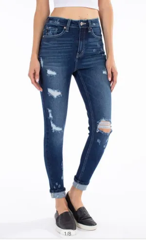 KANCAN- Rolled Jean Short