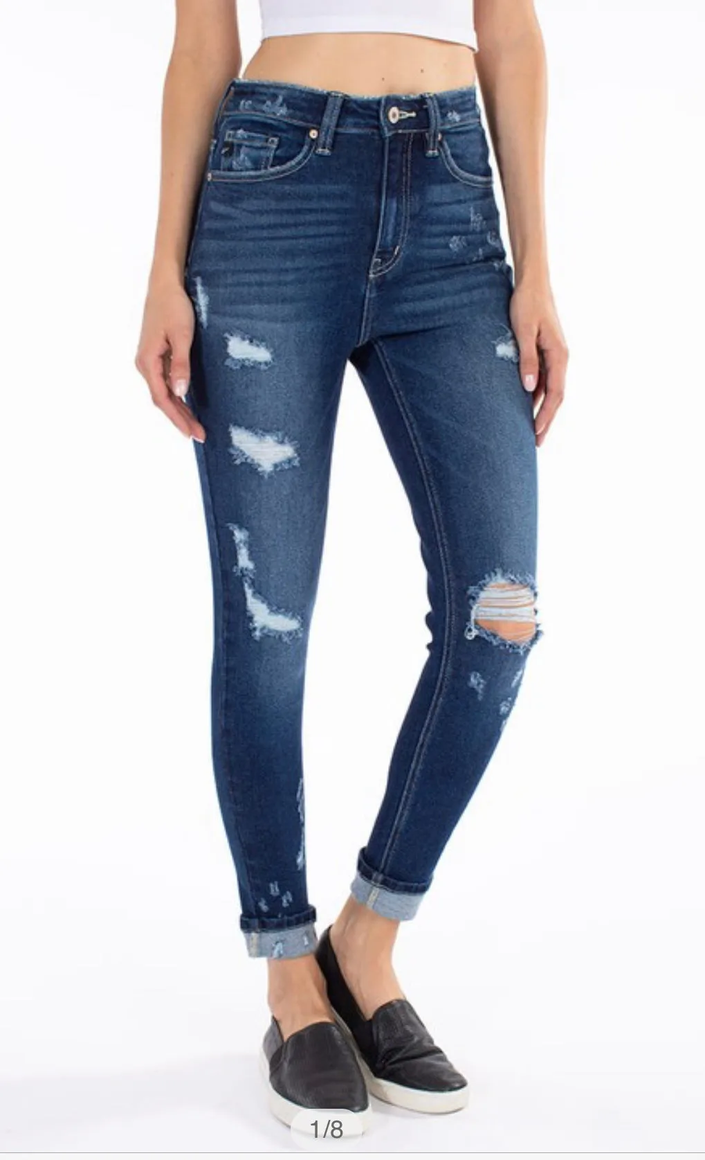 KANCAN- Rolled Jean Short
