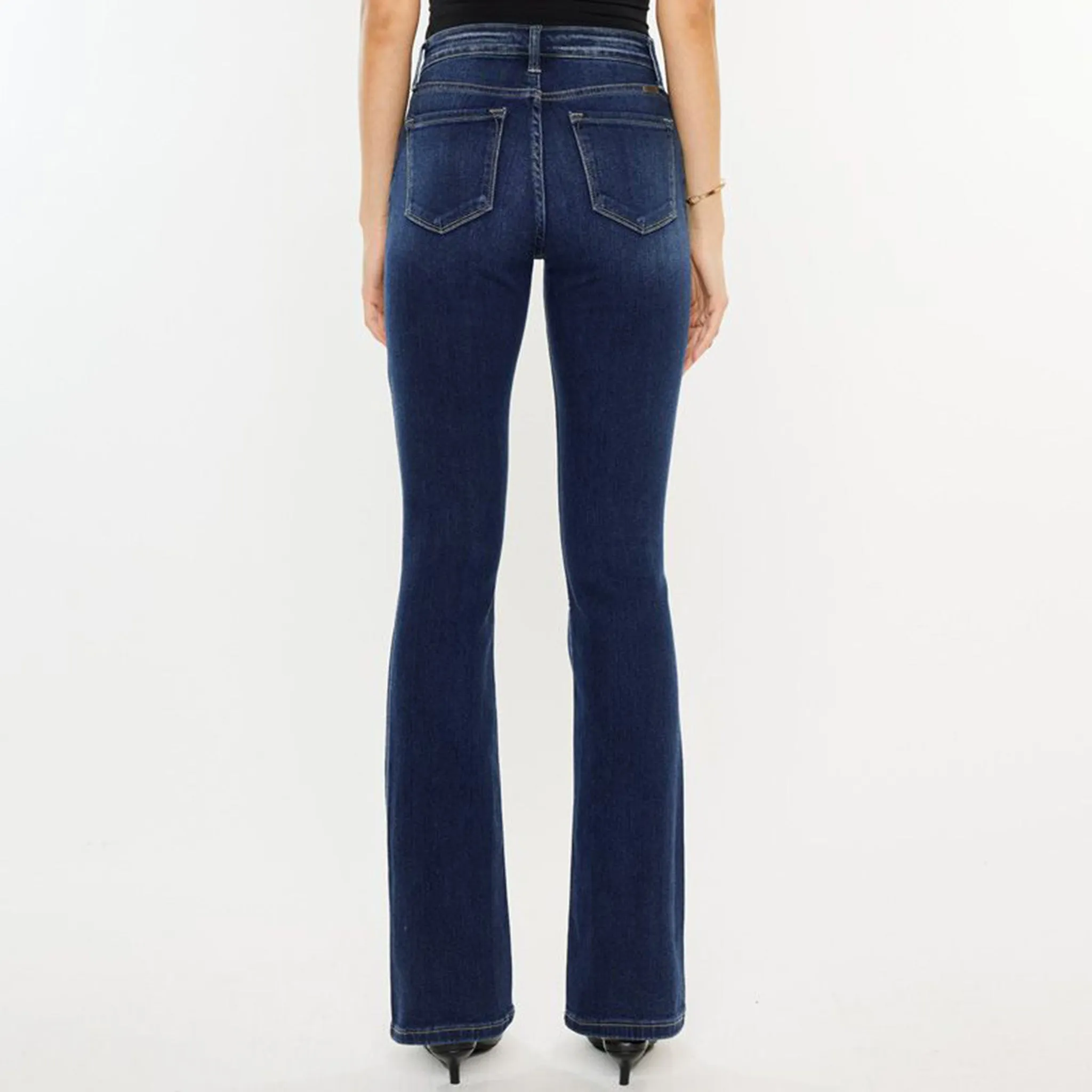 KanCan Women's Dark High Rise Boot Cut