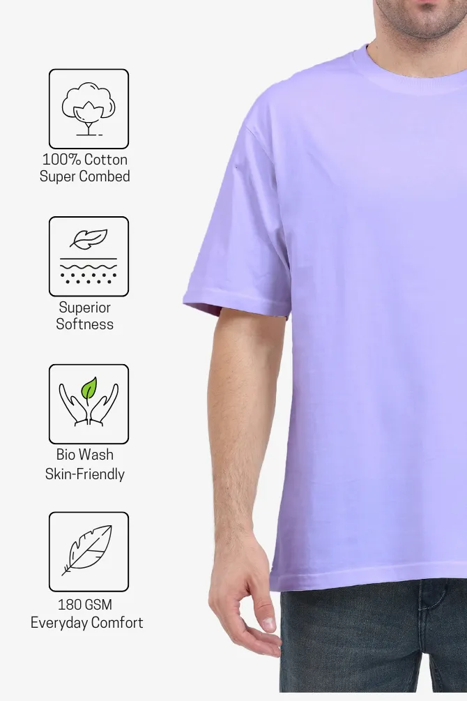 Lavender Lightweight Oversized T-shirt for men