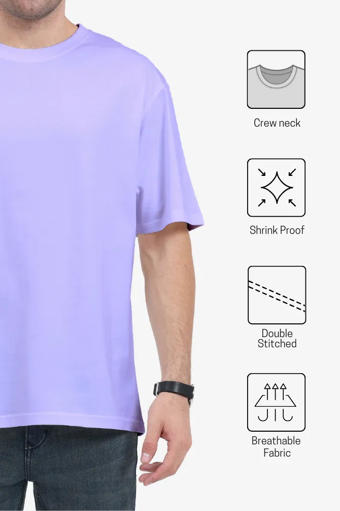 Lavender Lightweight Oversized T-shirt for men