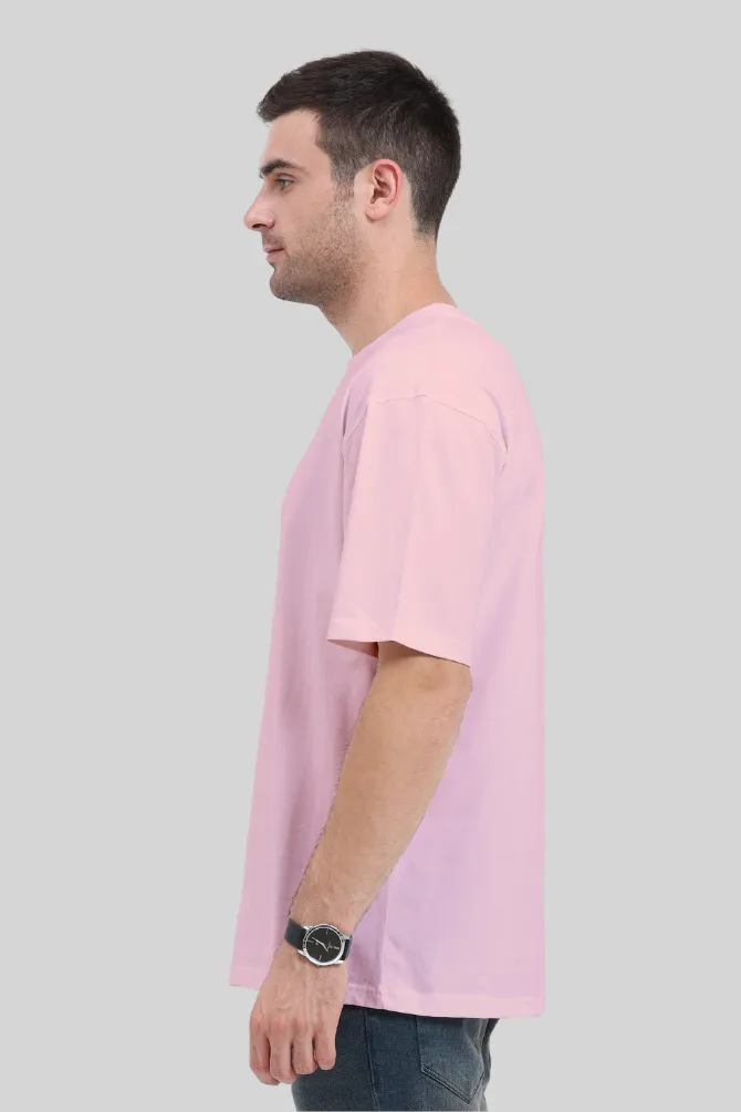 Light Baby Pink Lightweight Oversized T-shirt for men