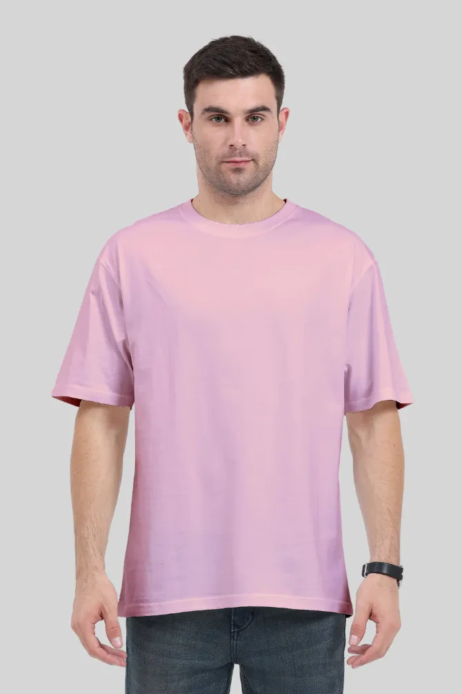 Light Baby Pink Lightweight Oversized T-shirt for men