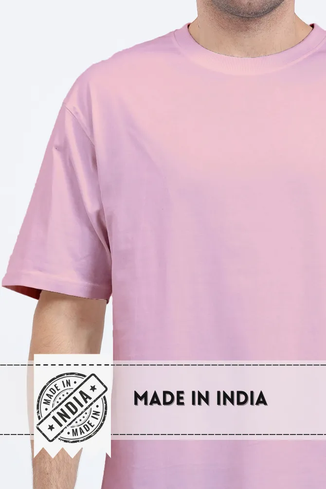 Light Baby Pink Lightweight Oversized T-shirt for men
