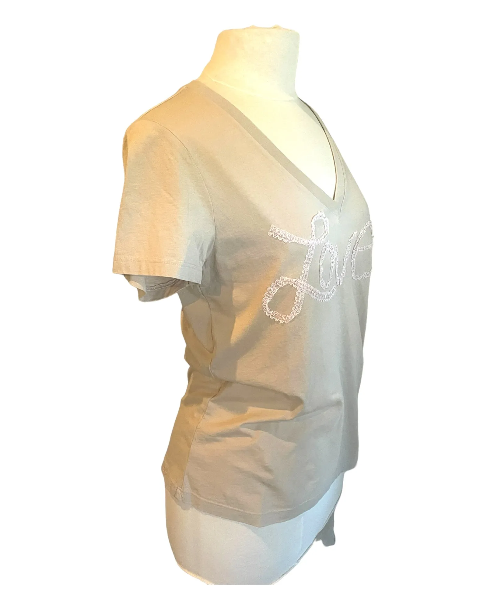 Love Pre-shrunk Cotton Tee in Beige