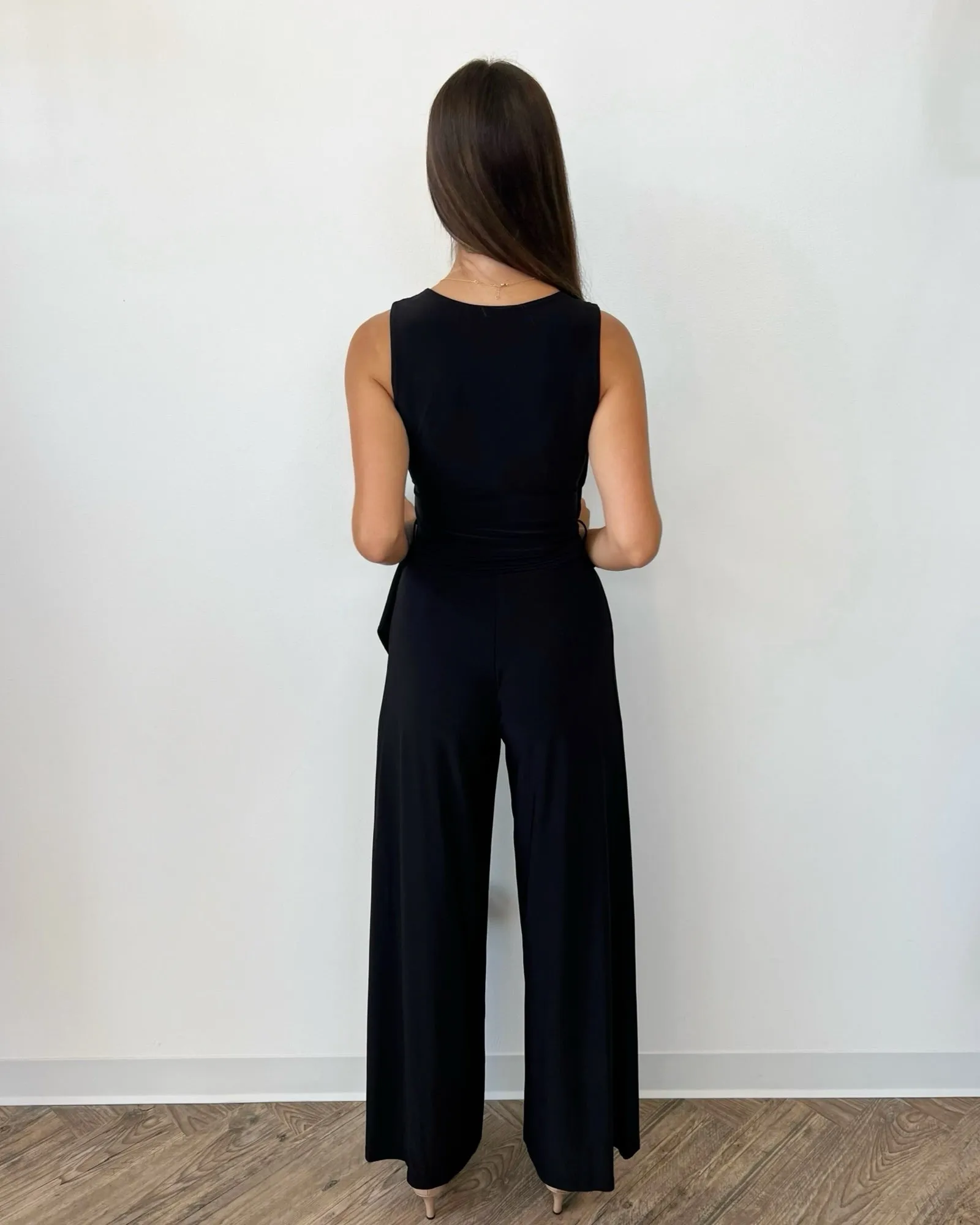 Nahla Sleeveless Jumpsuit with Tie Waist