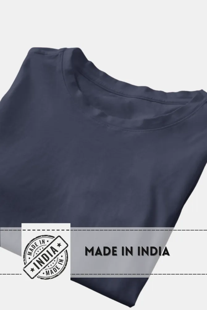 Navy Blue Lightweight Oversized T-shirt for women