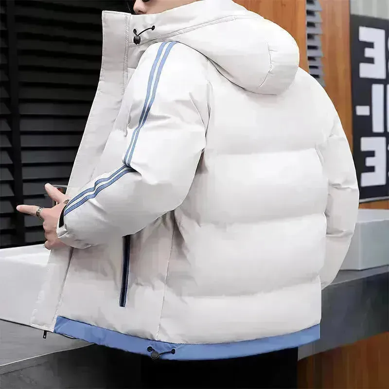 New Winter Cotton Padded Down Hoodie Winter Puffer Jacket Men