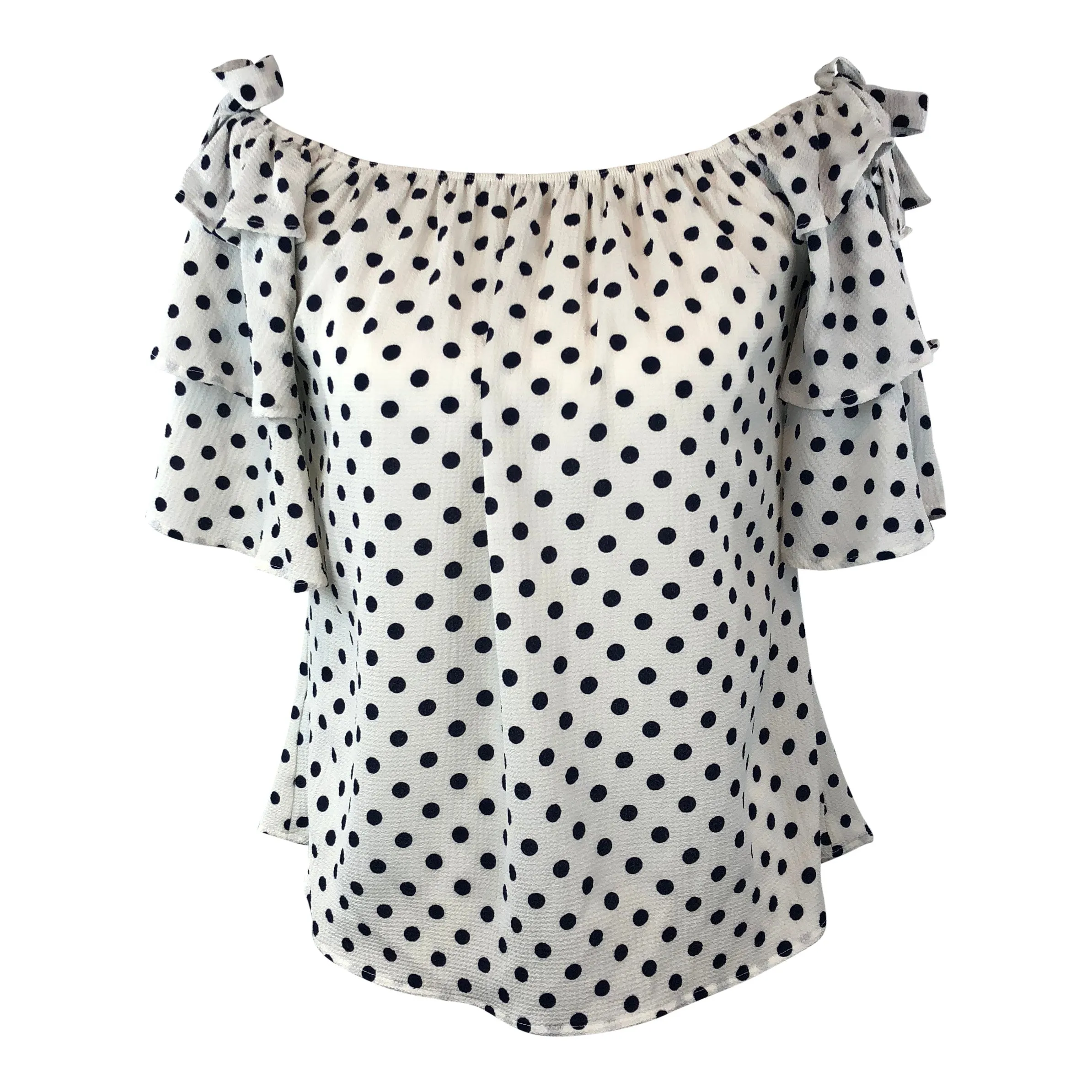 Off/white Polka Dot Top