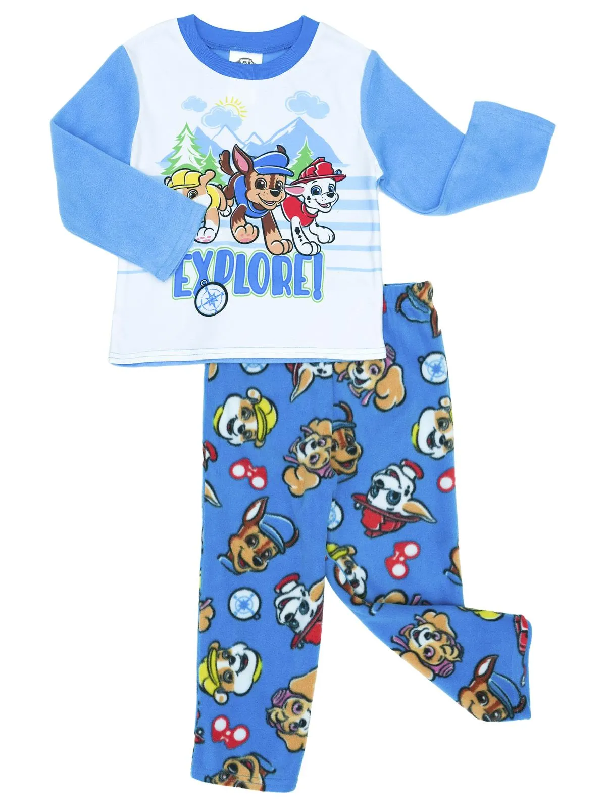 Paw Patrol Boys' 2 Piece Fleece Pajama Set