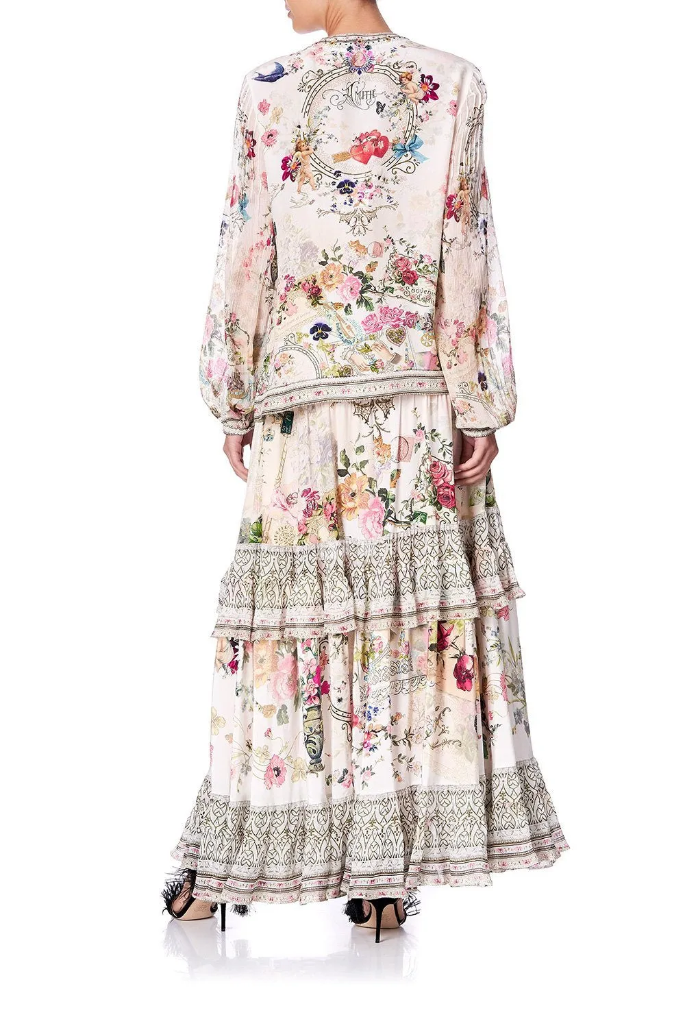 PEASANT BLOUSE WITH FRONT LACING JARDIN POSTCARDS
