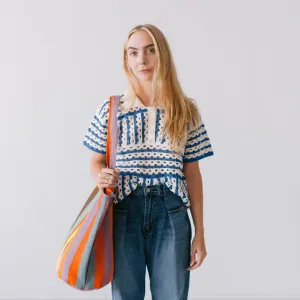 Proche Blue Crochete Polo
