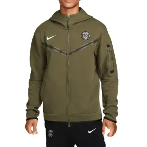 PSG Tech Fleece green/black presentation Soccer tracksuit 2022/23 - Nike