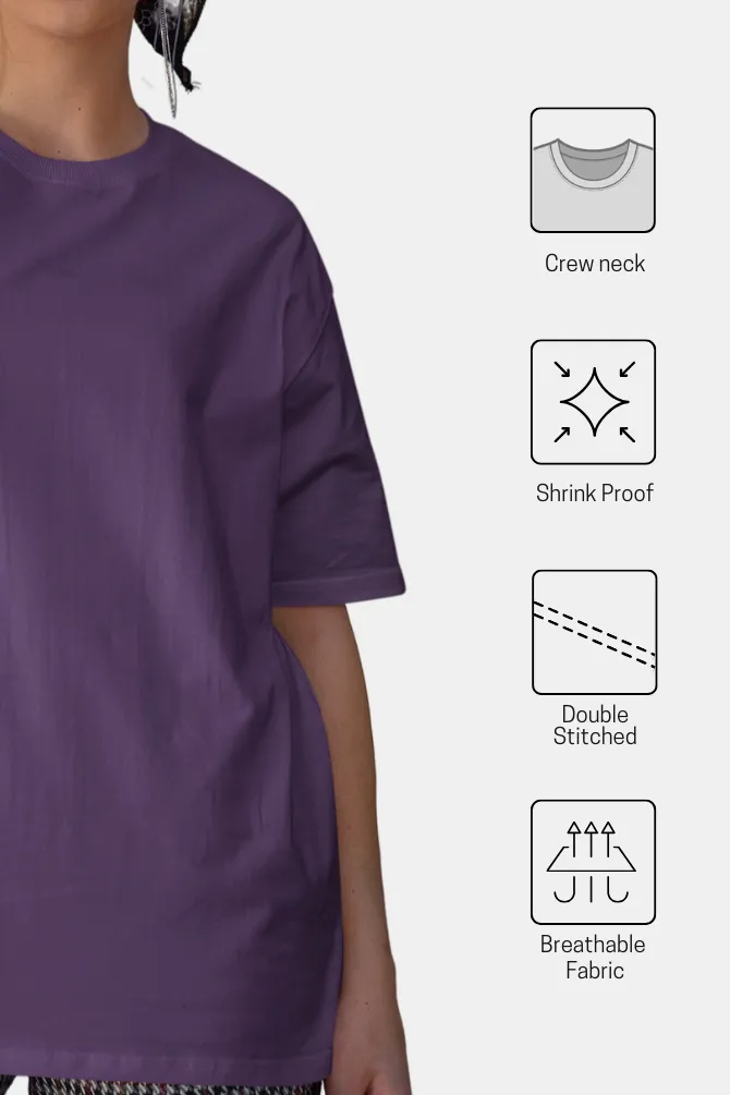 Purple Oversized T-shirt for women